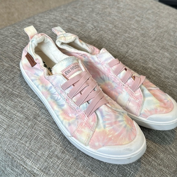 Jenn Ardon Canvas Deep Pink Tie Dye Shoes Size 9 - Picture 1 of 6